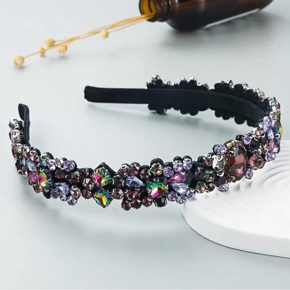 Multicolor Crystal Embellished Headband - Picture 1 of 1